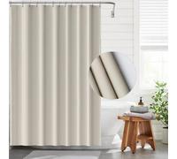 Rideau de douche - Rideau de salle de bain - Protection pour douche - Résistant à la moisissure, imperméable - 180 x 180 cm - Beige