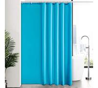 Rideau de douche - Rideau en tissu - Protection pour salle de bain - Matériau anti-moisissures - 200x240 cm - Turquoise