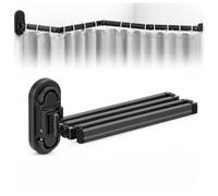 Rideau de Douche sans Perçage, Tringle Télescopique avec Ventouses, 142cm | Tringle de Rideau de Douche en Forme L/U sans Perçage avec Puissante,4 Pliages Multi-Angles,pour Douche d'Angle,Séparateur