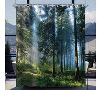 Rideau de douche Sunshine Forest 200x200cm textile anti-moisissure 12 oeillets