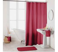 Douceur d'Intérieur Rideau de douche Essencia Polyester 180 x 200 cm avec crochets Framboise