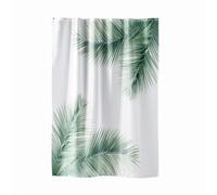 Rideau de douche Varadero avec crochets - Blanc et vert