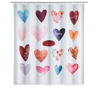 Rideau de douche - WENKO - Love - Polyester 100% - 180x200 cm - Multicolore
