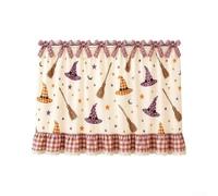 Rideau de four à volants en dentelle 78 x 55 cm | Charme rustique confortable, tissu doux en coton mélangé, volants complexes en dentelle, convient aux fours standard