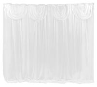 Rideau de mariage - Rideau décoratif transparent - Fond pour fêtes et studio photo - 300x300 cm - En soie artificielle (ice silk) - Blanc pur, sans motif