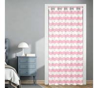 Rideau de Porte 3D Motif Ondulé 140x200cm, Occultant | Amour Séparation Rideau Oeillets, pour Porte, Fenêtre Intérieurs, 1 Pièce