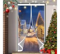 Rideau de Porte à Isolation Thermique 150 x 250 cm Coupe-Vent, Protection Contre Le Froid, Isolation Thermique de Porte D'Hiver pour Salon, Chambre Chauffante, A
