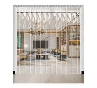 Rideau de porte à lanières en vinyle PVC, kit de rideau de porte à lanières en Pide, solution polyvalente de 1,2 mm pour espaces industriels et commerciaux (165 x 260 cm / 64,96 x 102,36 po)