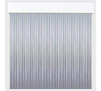 Rideau de porte anti mouche | Rideau à lanières en PVC et tringle à rideaux en aluminium | Parfait pour la terrasse ou la porte d'entrée | Transparent | 210 * 120