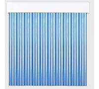 Rideau de porte anti mouche | Rideau à lanières en PVC et tringle à rideaux en aluminium | Parfait pour la terrasse ou la porte d'entrée | Transparent-Bleu | 210 * 90