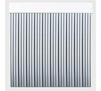 Rideau de porte anti mouche | Rideau à lanières en PVC et tringle à rideaux en aluminium | Parfait pour la terrasse ou la porte d'entrée | Transparent-Noir | 210 * 120