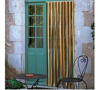 Rideau de porte Antilles en polyéthylène - 90x200 cm - brun et beige