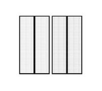 Rideau de porte contre insectes 210x100cm 2 pcs magnétique noir