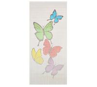 Rideau de porte contre insectes en bambou - vidaXL - 90x200 cm - Multicolore - 90 brins - Impression papillon - Élégant