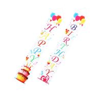 Rideau de Porte D'anniversaire en Polyester, Bannière Décorative Blanche | Motifs Créatifs, Texte Anglais et Éléments Festifs, pour Portes et Fonds de Fête, Lot