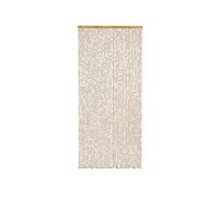 Rideau de porte en bambou et perle de bois, brun, 90 x 200 cm -