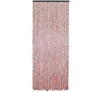 Rideau de porte en bambou et perles de bois - Multicolore - 90 x 200 cm