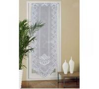 Rideau de porte en dentelle - 60x180cm, voile semi-transparent brodé, décoration salon/chambre - 2 pièce - Blanc Étiquette