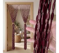 Rideau De Porte En Perles De Bambou 40-80 Brins, Rideaux De Perles Comme Décoration D'écran De Séparation De Pièce, Fabriqué À La Main En Bambou Et Perles De Bois Pour