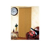 Rideau de porte perles olives en bois - 90x200 cm