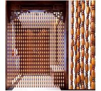 Rideau De Porte en Perles De Bois Naturel,Rideau en Perles De Bambou Rétro,Rideau De Porte Anti-mouche,Rideau De Perles Suspendu Pour Portes,Panneaux Décoratifs De Séparation,45strands-90x220cm