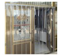 Rideau de porte en plastique transparent, kit de rideau de porte en PVC, rideau à lanières en PVC transparent pour espaces commerciaux, entrepôts et supermarchés, installation facile, économ