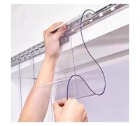 Rideau de porte en plastique transparent, kit de rideau de porte en PVC, rideau à lanières en PVC transparent pour chambres froides, garages et pièces pour animaux, imperméable et durable, (