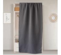 ED ENJOY HOME Rideau Occultant, Passe Tringle, Gris Foncé, 90x210cm, 100% Polyester, Tissu Certifié Oeko-TEX, Collection Réglisse