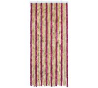 Rideau de porte Florence chenilles 90x220 cm - vanille, griotte