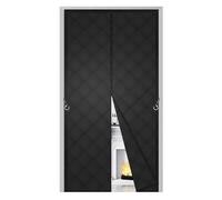 Rideau de Porte Isolant Thermique Magnétique 60x180cm,Anti-Froid et Chaleur,Isolation Thermique pour Porte d'Entrée,Coupe-Vent,Étanche,Sans Perçage,Idéal Hiver,Noir
