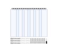 VEVOR Rideau à Lanière PVC, 97x213,4 cm, Rideau Lamelles Transparent, 6 Bandes de Porte Plastique Épaisseur 2 mm pour Porte de Chambre Froide, Entrepôt, Refroidisseur de Supermarché, Chevauchement 50%
