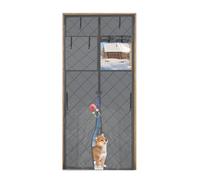 Rideau de porte magnétique isolé, rideau de porte Oxford thermique 210D avec boucle de rangement, couvertures de porte épaissies coupe-vent imperméables transparentes pour fenêtre avec couvertures
