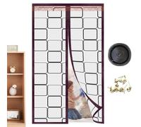 Rideau de porte magnétique - Moustiquaire de porte thermique en EVA | Installation avec perceuse | Barrière coupe-vent pour cuisine, chambre et pièces climatisées, été et hiver