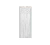 Morel Rideau de porte Tressage macramé en jersey de coton 90 x 200 cm Blanc