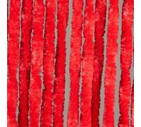 Rideau de porte moustiquaire Denl Chenille - Haute qualité et lavable, 125 x 230 cm, rouge