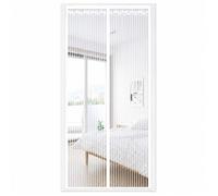 Rideau de porte moustiquaire magnétique, 90 x 210 cm, blanc