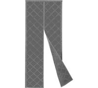 Rideau de porte - Rideau thermique magnétique - 0,85 × 2,05 m - Ouverture centrale avec fermeture magnétique - Isolant thermique et occultant - Imperméable - Gris clair
