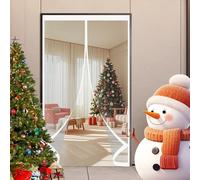 Rideau de Porte Thermique 80 x 170 cm Coupe-Vent, Protection Contre Le Froid, Isolation Thermique Moustiquaire Magnétique pour L'Hiver pour Salon, Chambre Chauffante, A