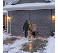 Rideau de Protection Thermique Garage, Kit Isolant Magnétique Anti-Froid | Soudage Thermique Étanche, Dimensions au cm Exactes, Réduction du Bruit pour Salle de Sport(Gray - Solid Panel)