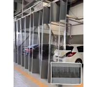 Rideau de séparation de garage en vinyle - Installation facile, rideaux transparents pour zones de travail, panneaux roulants pour pergola extérieure, séparation isolée pour une utilisation