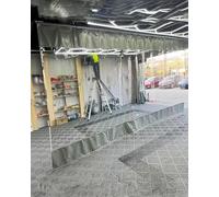 Rideau de séparation pour garage, Rideau de séparation garage coulissant, montage au plafond, cloison confidentialité, gris, plusieurs tailles(W7xH1.8m/23x6ft)