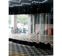 Rideau de séparation pour garage, Rideau séparateur de garage, panneau en PVC transparent, isolé avec rail, multicolore, plusieurs tailles(Black,W 144.1" x L 59.1" (1 Panels))