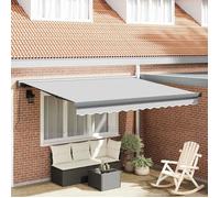 Rideau de soleil - Homgoday - Anthracite - 3,5 x 2,5 m - Métal - Résistant aux UV - Ajustable - Durable - Élégant