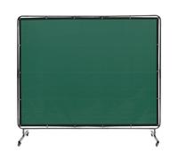 Rideau de soudure 1,8 x 2,4m - Vinyle ignifugé - Avec 4 roues pivotantes - 6 niveaux de protection contre les UV - Vert