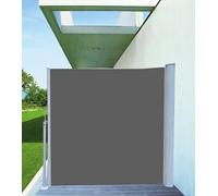 Rideau de terrasse - Acier - Gris - 1.6x3m