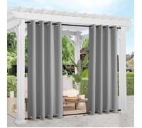 Rideau d'extérieur - Rideau Pergola Occultants à Double œillet à Isolation Thermique pour Jardin - 254x213cm - Gris
