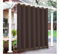 Rideau d'extérieur - Rideau Pergola Occultants à Double œillet à Isolation Thermique pour Jardin - 254x243cm - Marron