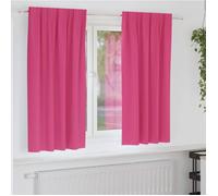 Rideau - double rideaux Vidaxl Rideaux occultants avec anneaux 2 pcs Rose vif 175 x 140 cm