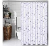 Rideau Douche 120x150cm Polyester Lavable en Machine Imperméable Tissu Rideaux de Douche avec 12 Crochets en C, Ourlet Lesté, pour Salle de Bain Domicile Cabine, Hôtel (Géométrie Beige) D#693