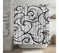 Rideau Douche 140 x 200 cm,Brun Rideau de Douche Abstrait Motif avec 12 Plastique Crochets,Rideaux de Baignoire Tissu Polyester Imperméable,Ourlet Lesté,Decoration Salle de Bain,Cadeau Femme G-1012